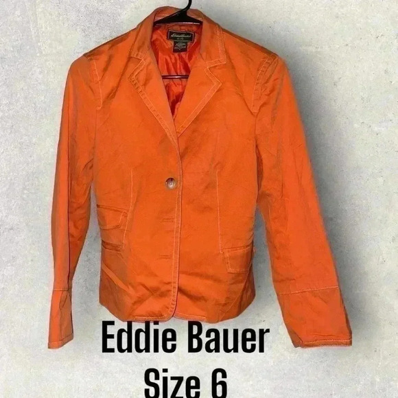 Eddie Bauer orange blazer size 6 - Picture 1 of 2